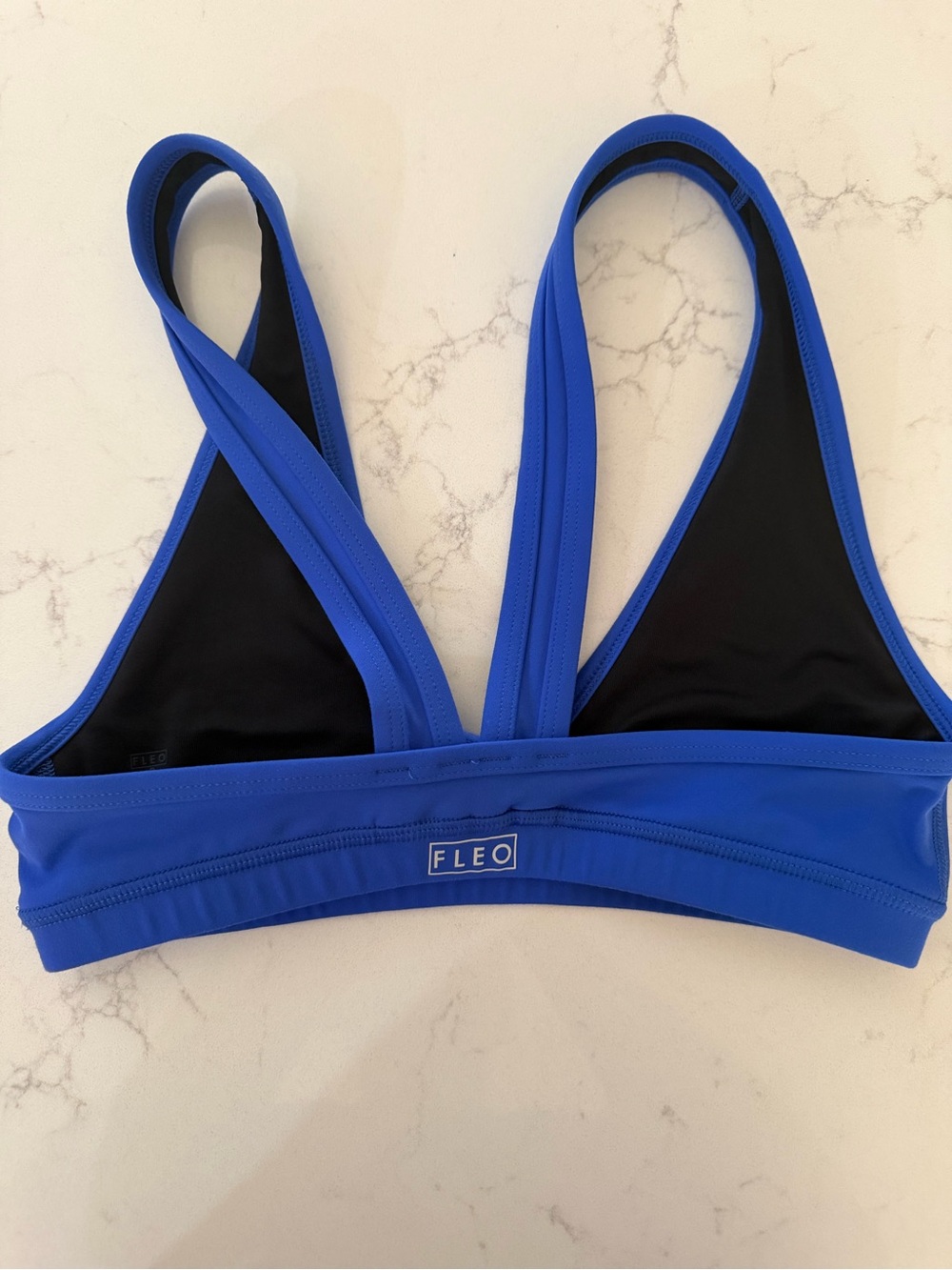 Fleo Royal Blue Strappy Racerback Sports Bra